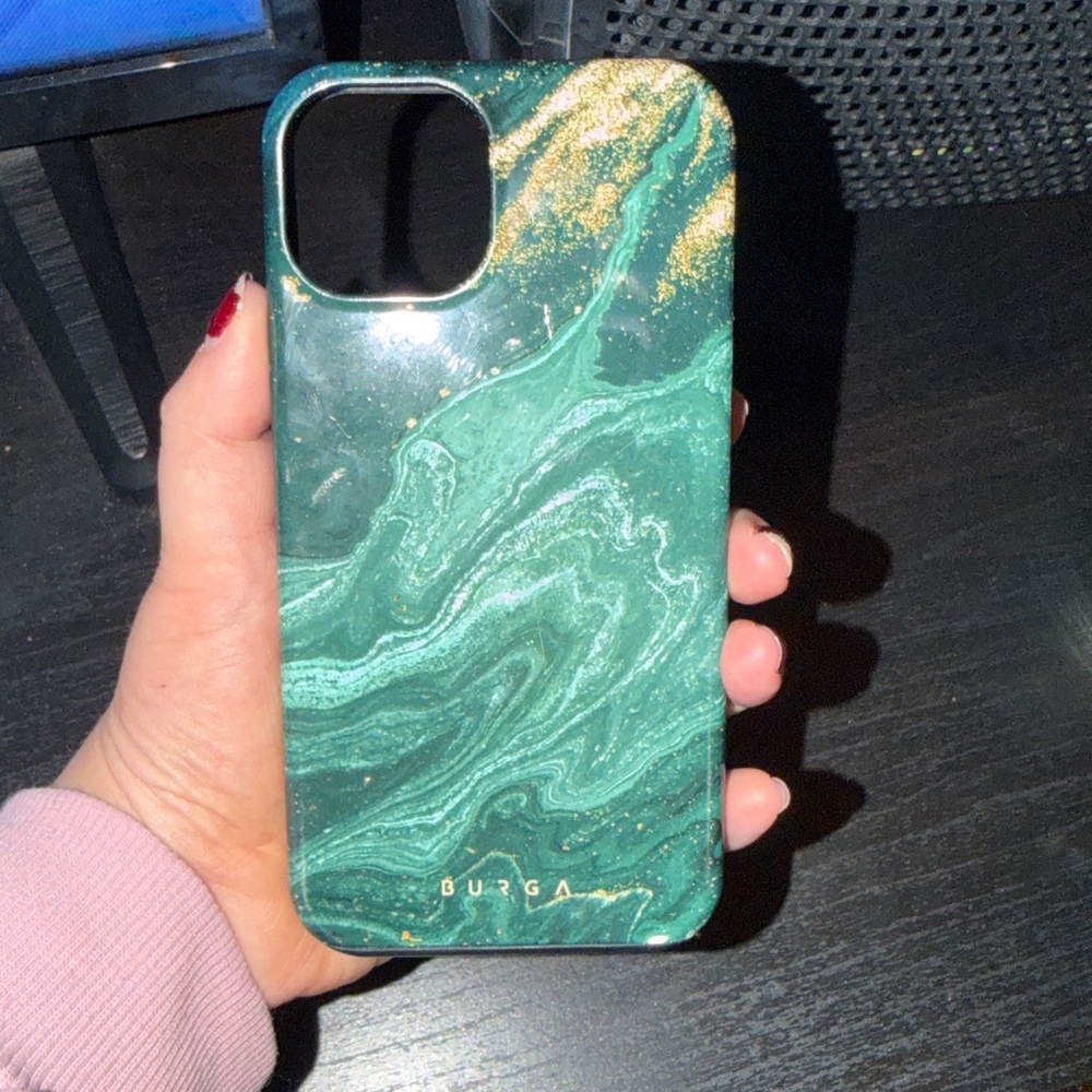 Burga Green and Gold Marble Phone Case
